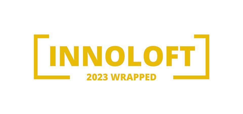 Innoloft logo with the inscription "2023 Wrapped"