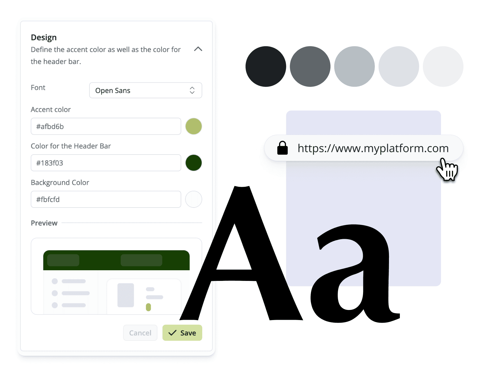 Screenshot Customized Branding & Domain