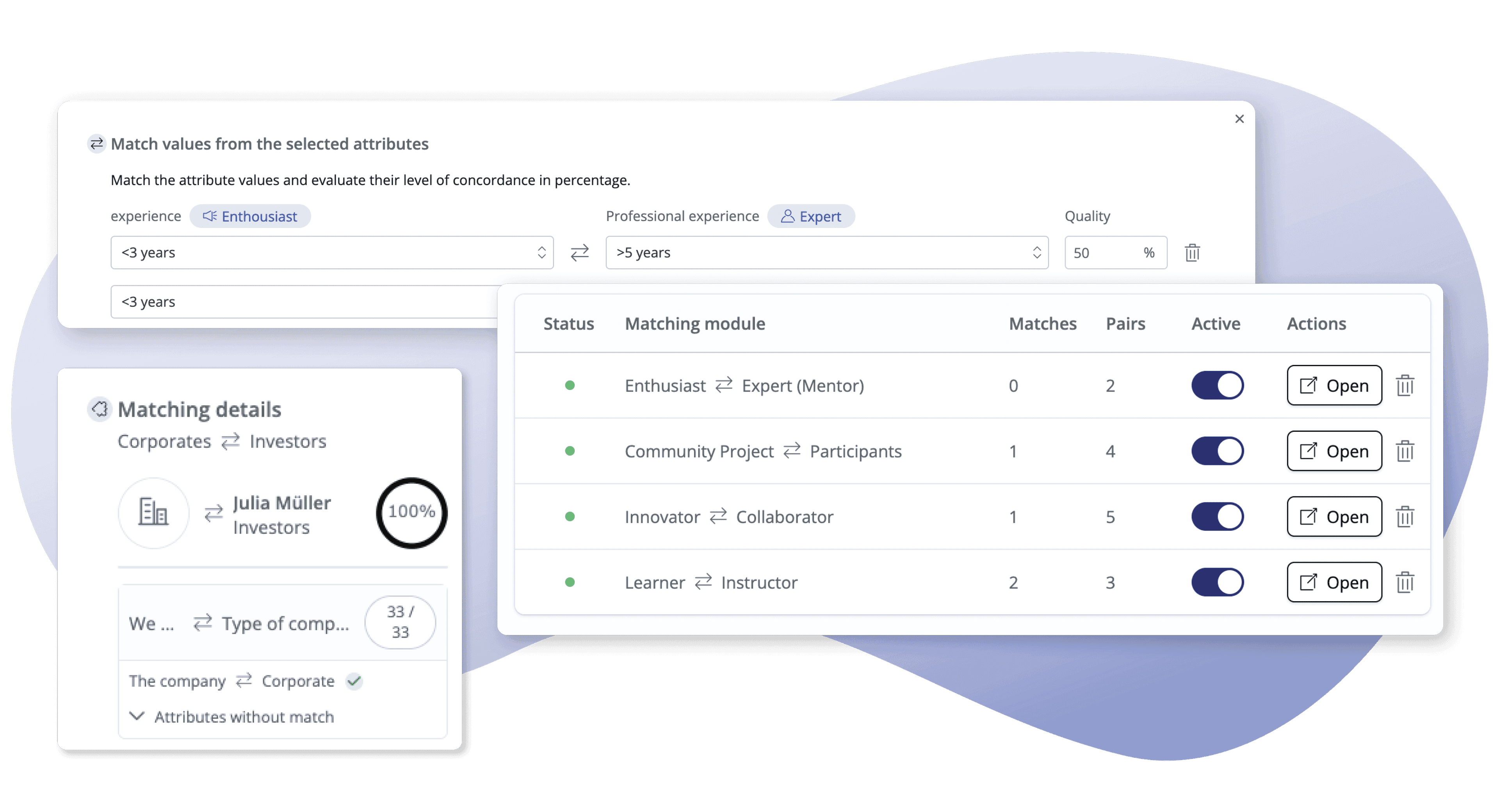 Screenshot of LoftOS's customizable Matchmaking system