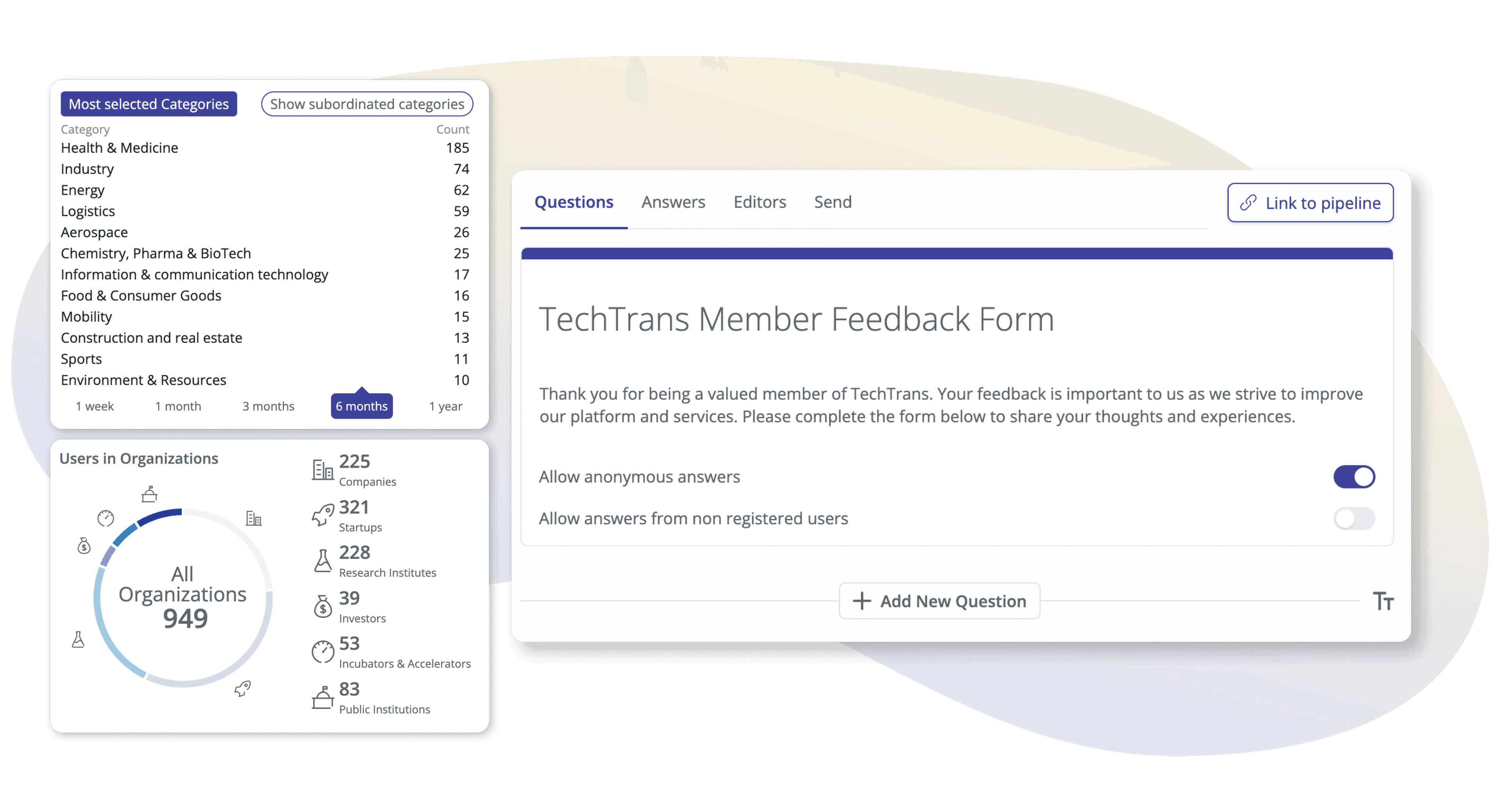 Screenshot of Forms and Analytics features