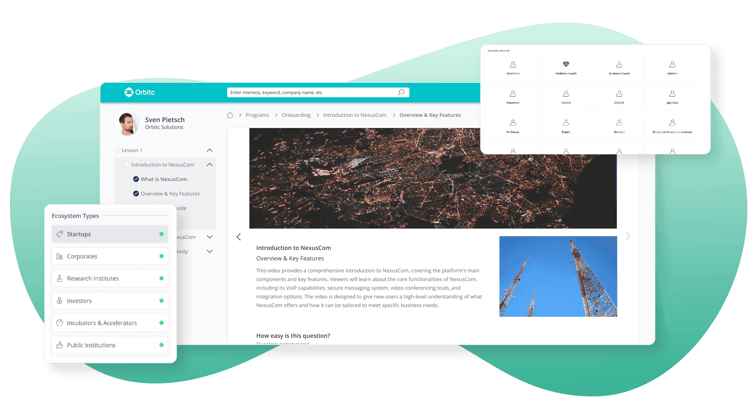 Screenshot des anpassbaren Onboarding-Systems von LoftOS - ein Muss für eine Kunden-Community-Plattform