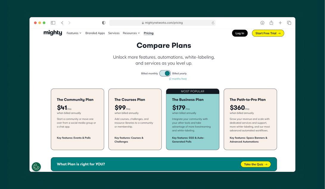 Mighty Networks Latest Pricing