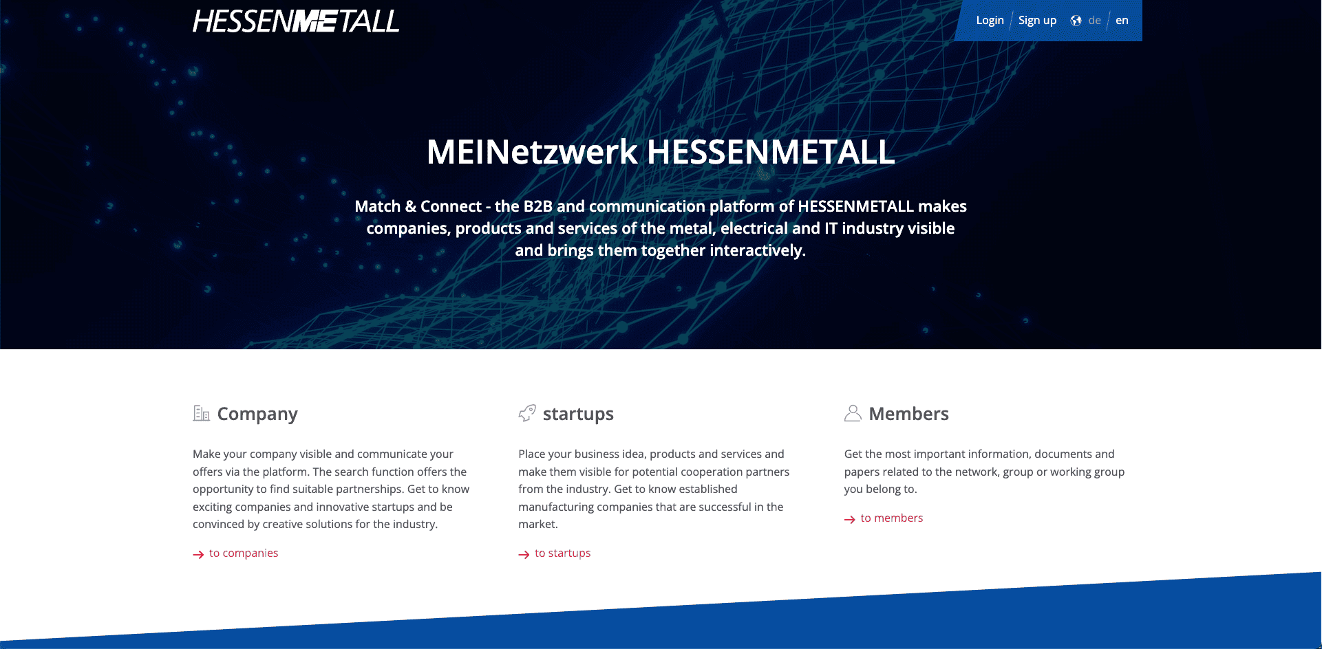 Screenshot MEINetzwerk HESSENMETALL