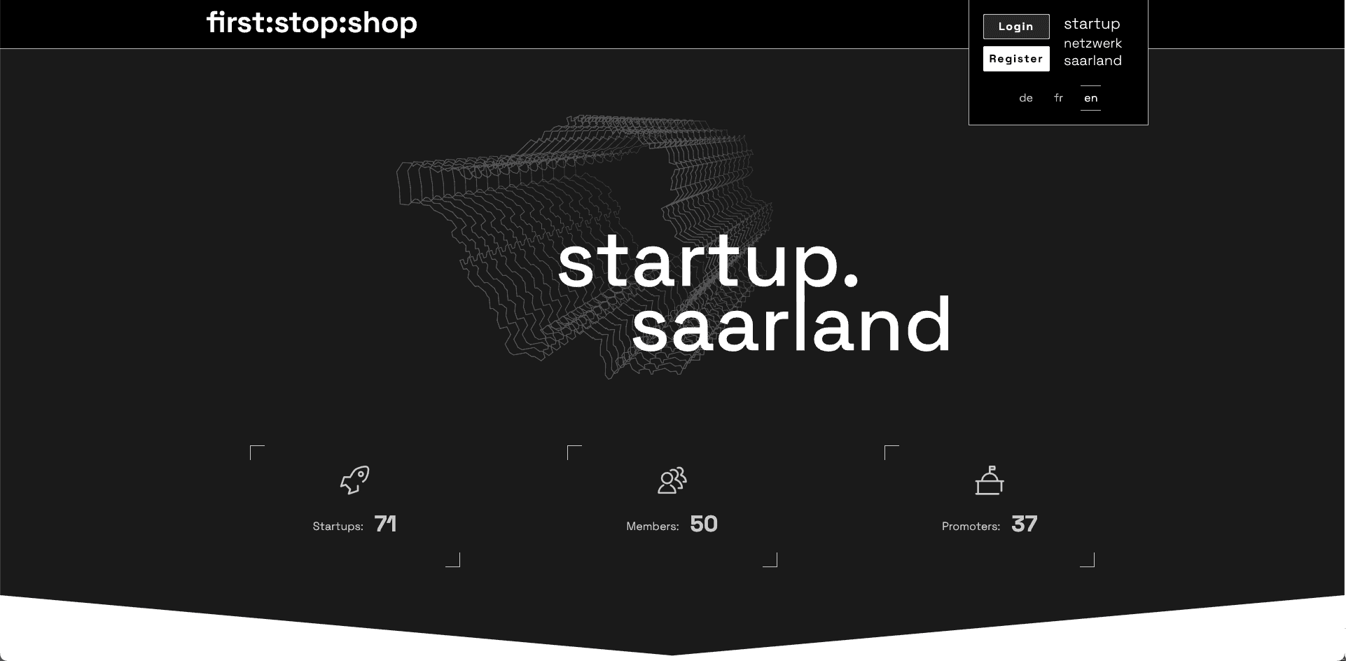 Screenshot Saarland Startup Ecosystem