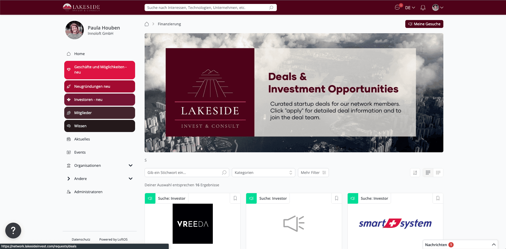 Screenshot Lakeside Invest Network