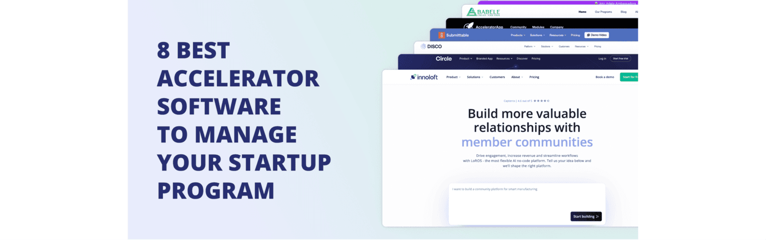 Article image Die 8 besten Accelerator-Softwares zur Verwaltung deines Startup-Programms für 2026