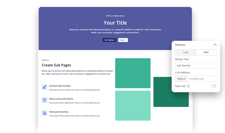 Use the pages module to create customized pages