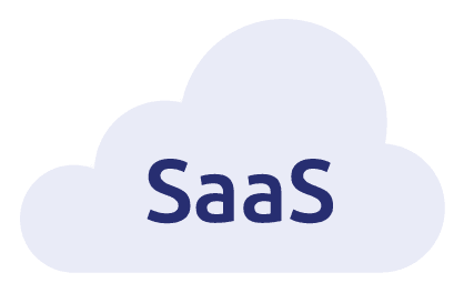 Cloud with SaaS as text